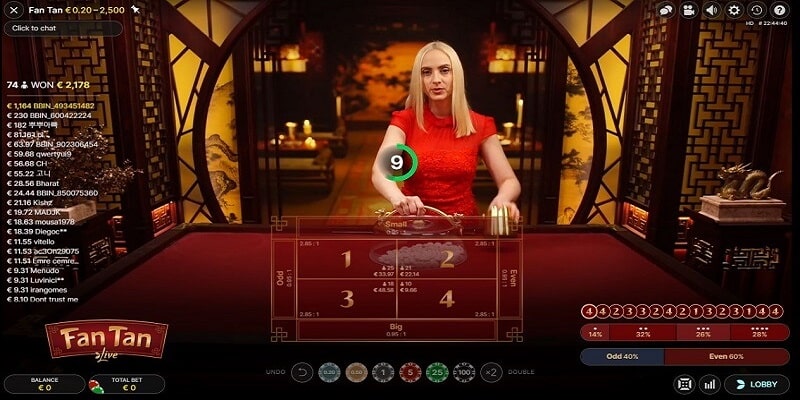 Bí kíp giành chiến thắng Fan Tan Casino lớn